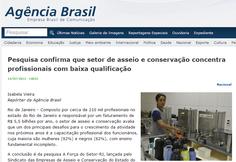 Agência Brasil 14 de julho 2013